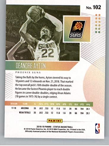 2018-19 Panini Állapota Zöld 102 Deandre Ayton RC Újonc Phoenix Suns NBA Kosárlabda Trading Card