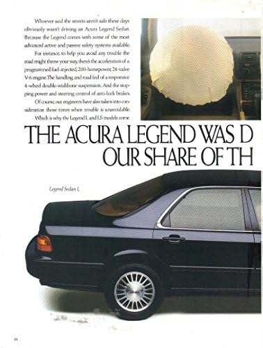 Évjárat Nyomtatás Hirdetés: Fekete 1992 Acura Legenda Sedan L, 2-Oldal.Célja, hogy Megvédje A Részesedése a Piacon