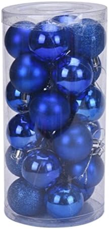 IVYRISE 24 DB Fesztivál, Buli, Esküvő, Karácsony Fa Hook-Medál Törhetetlen Dísz Golyó Dekoratív Lóg Golyó, 1.57 INCH / 4 cm-es, Kék