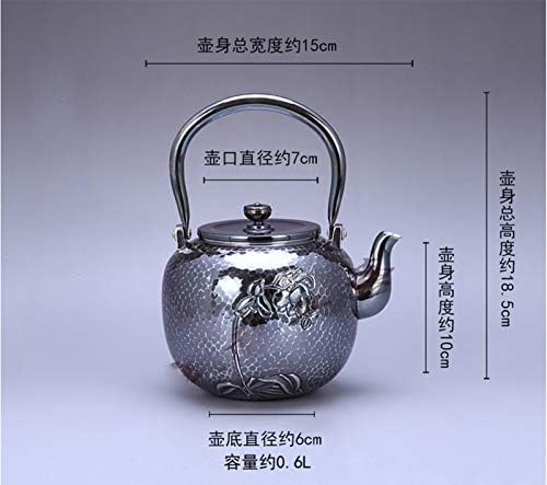 Kézzel készített Kínai Kung-Fu Tea Kettle Otthoni Használatra Forró Vizet, Vízforraló, mint Tiszta Ezüst, Teás Készlet Ajándék Ötletek