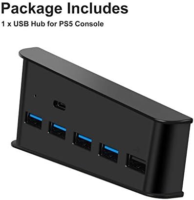 Linkstyle 5 portos USB Hub a PS5, USB nagysebességű Töltő Vezérlő Splitter Terjeszkedés Hub C-Típusú Port, Kompatibilis a Playstation