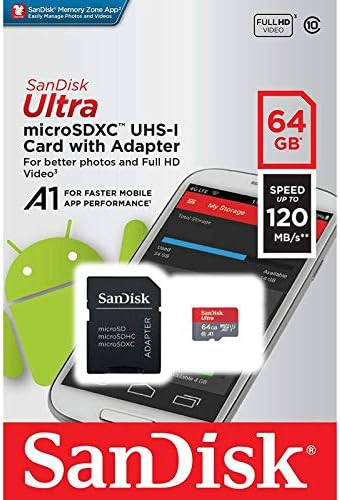Ultra MicroSDXC 64GB Dolgozik Oppo R1x Plusz által Ellenőrzött SanFlash, valamint SanDisk (A1/C10/U1/8k/120MBs)