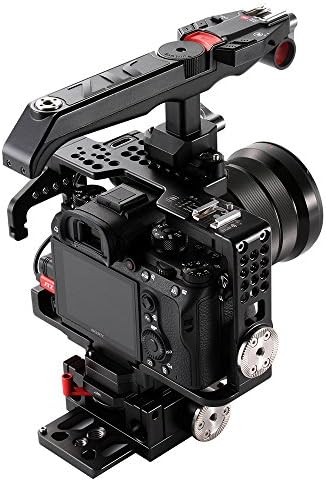 JTZ DP30 JL-JS7 Kamera Ketrec + 15mm Vasúti Rod Alaplemez Rig,a Felső Fogantyú+Váll Pad&Elektromos Markolat+Follow Focus+4×4 Szénszálas