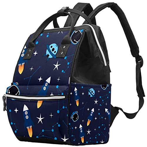 Csillagkép Rakéta Űrhajós Pelenka táska Múmia Tote Bags multifunkciós Hátizsák,Utazás, Elegáns Egyetemi Iskolai Hátizsák