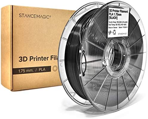 StanceMagic Fekete 3D-s Nyomtató Végtelen 1.75 mm PLA a 3D-s Nyomtatók, FDM Nyomtatók, 3D Toll, 0.8 kg (1.75 kg) Csomag